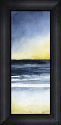 Framed Layered Sunset Triptych I Print