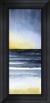 Framed Layered Sunset Triptych III Print