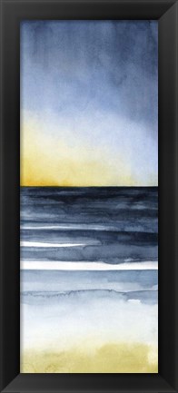 Framed Layered Sunset Triptych III Print