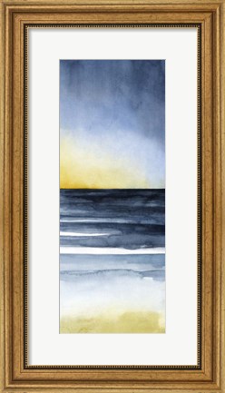 Framed Layered Sunset Triptych III Print