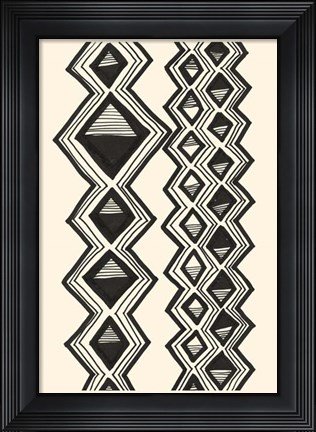 Framed Mud Cloth Study I Print