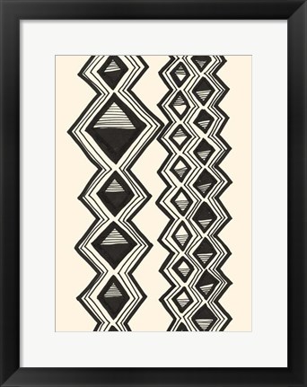 Framed Mud Cloth Study I Print