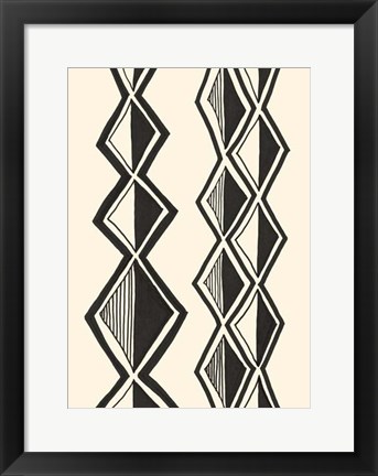 Framed Mud Cloth Study II Print