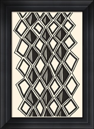 Framed Mud Cloth Study III Print