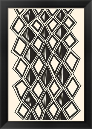Framed Mud Cloth Study III Print