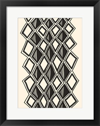 Framed Mud Cloth Study III Print
