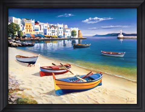 Framed Baia Mediterranea Print