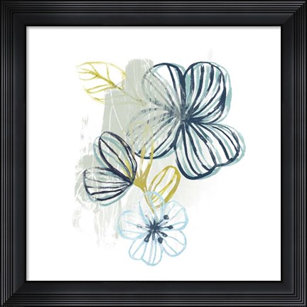 Framed Floral Offset I Print