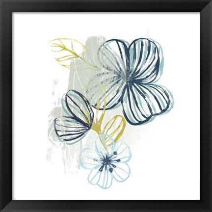 Framed Floral Offset I Print