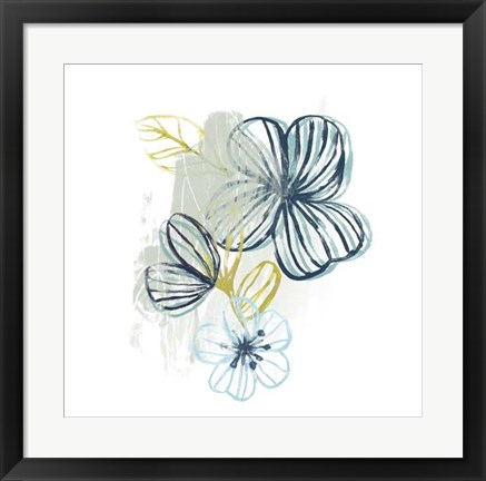 Framed Floral Offset I Print