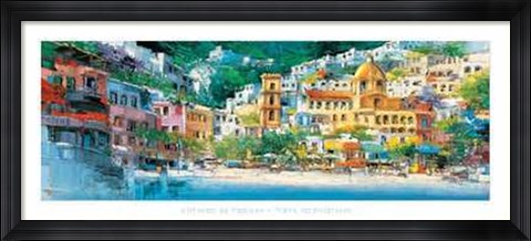 Framed Vista Su Positano Print