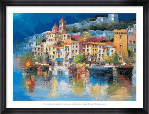 Framed Borgo Sul Mar Tirreno Print