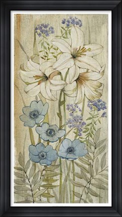 Framed Lily Chinoiserie I Print