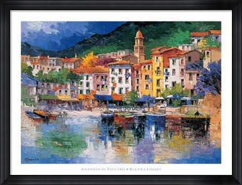 Framed Riviera Ligure Print