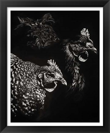 Framed Scratchboard Skeptics Print