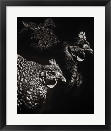 Framed Scratchboard Skeptics Print