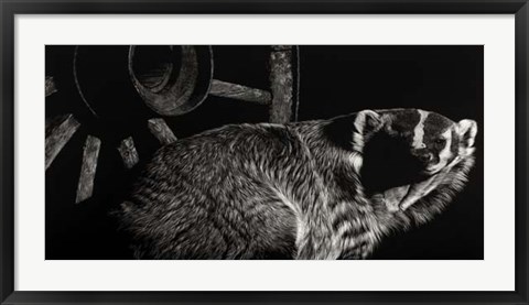 Framed Scratchboard Tenacious Print