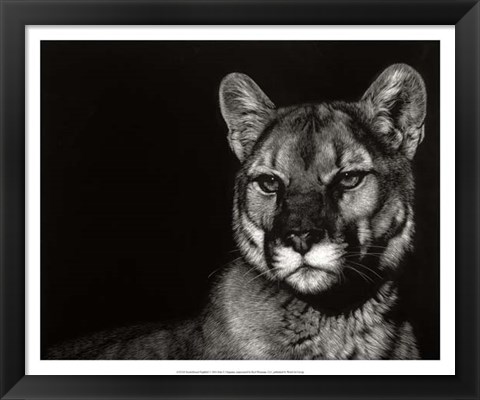 Framed Scratchboard Nightfall Print