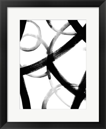 Framed Monochrome Ripple I Print