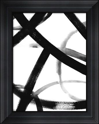 Framed Monochrome Ripple II Print