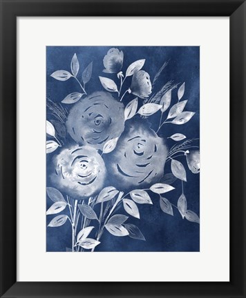 Framed Cyanotype Roses I Print