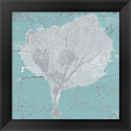 Framed Graphic Sea Fan VIII Print