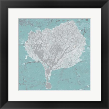 Framed Graphic Sea Fan VIII Print