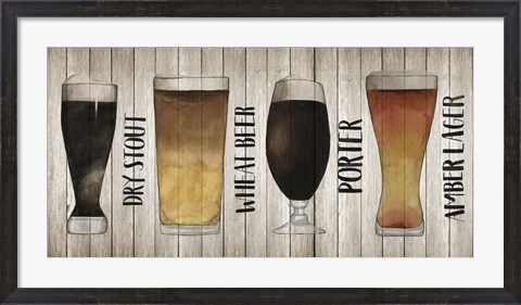 Framed Beer Chart II Print