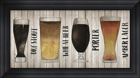 Framed Beer Chart II Print