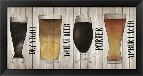 Framed Beer Chart II Print