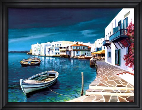 Framed Porticciolo Greco Print