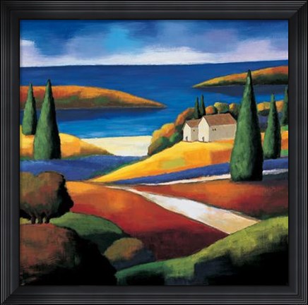 Framed Janine Clarke - Central Coast I Size 27.5x27.5 Print