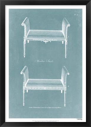 Framed Design for a Window Seat II Print