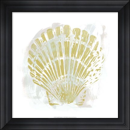 Framed Seaside Blockprints I Print