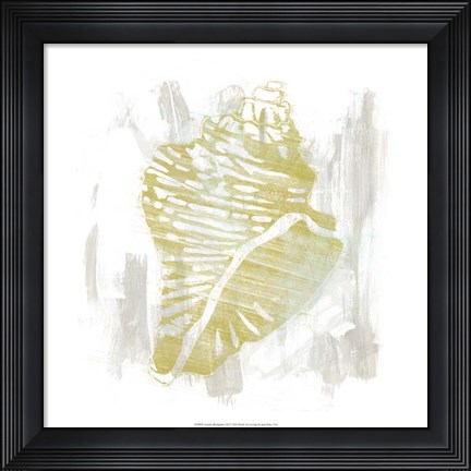 Framed Seaside Blockprints III Print