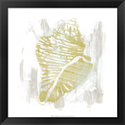 Framed Seaside Blockprints III Print