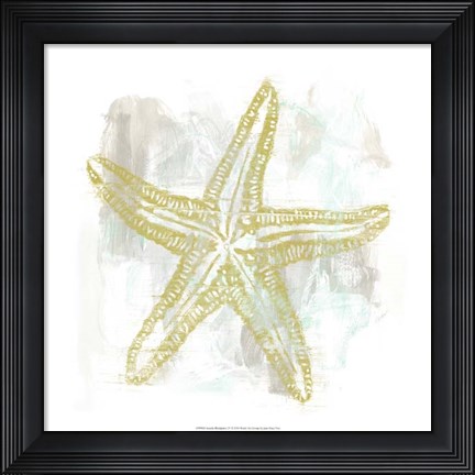 Framed Seaside Blockprints IV Print