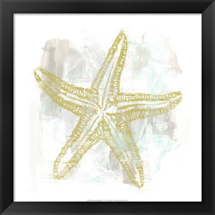 Framed Seaside Blockprints IV Print