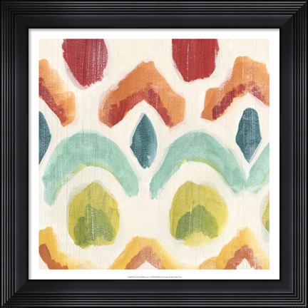 Framed Textile Kaleidoscope I Print