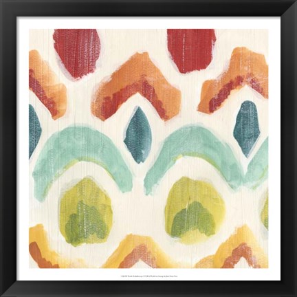 Framed Textile Kaleidoscope I Print