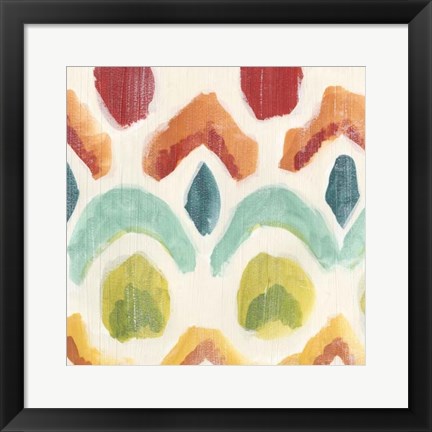 Framed Textile Kaleidoscope I Print