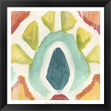 Framed Textile Kaleidoscope II Print