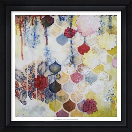Framed Fishscale Blossoms Print
