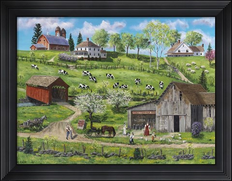 Framed Buttermilk Farm Print