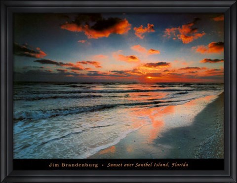 Framed Sunset Over Sanibel Island Florida Print
