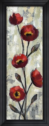 Framed Simple Red Floral II Print