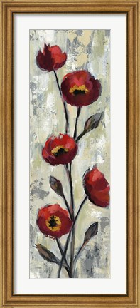 Framed Simple Red Floral II Print