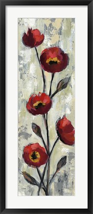 Framed Simple Red Floral II Print