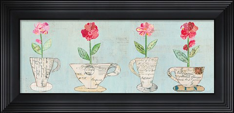 Framed Teacup Floral V Print