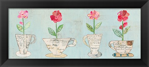 Framed Teacup Floral V Print